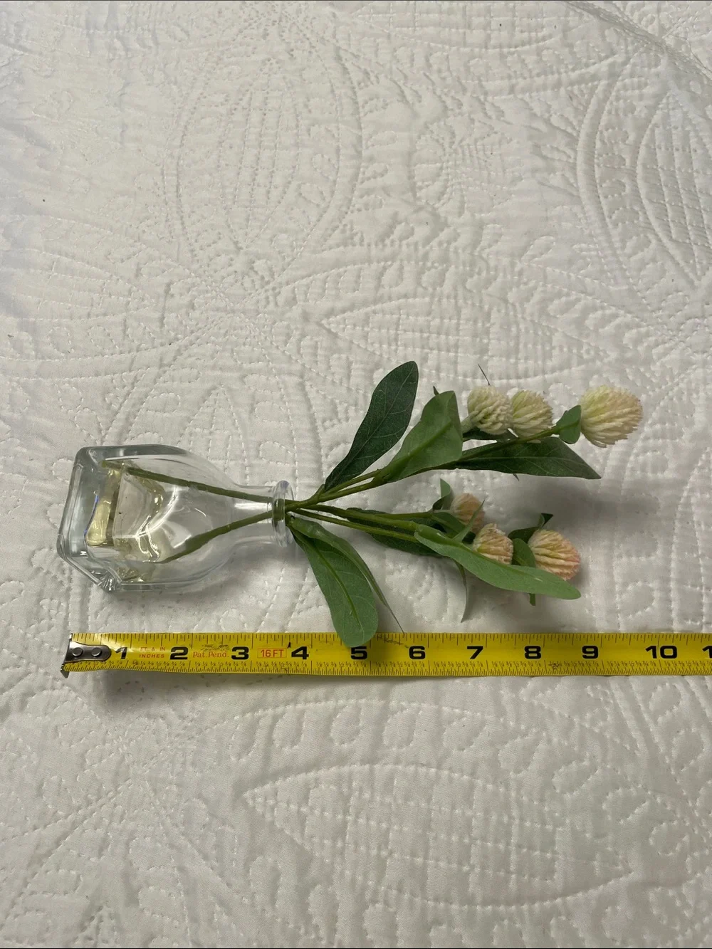 Hearth & Hand with Magnolia Faux Thistle Arrangement in Glass Vase with Resin